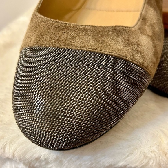 Vaneli Ardelia Suede Metallic Wedge Size 10 - Picture 10 of 14